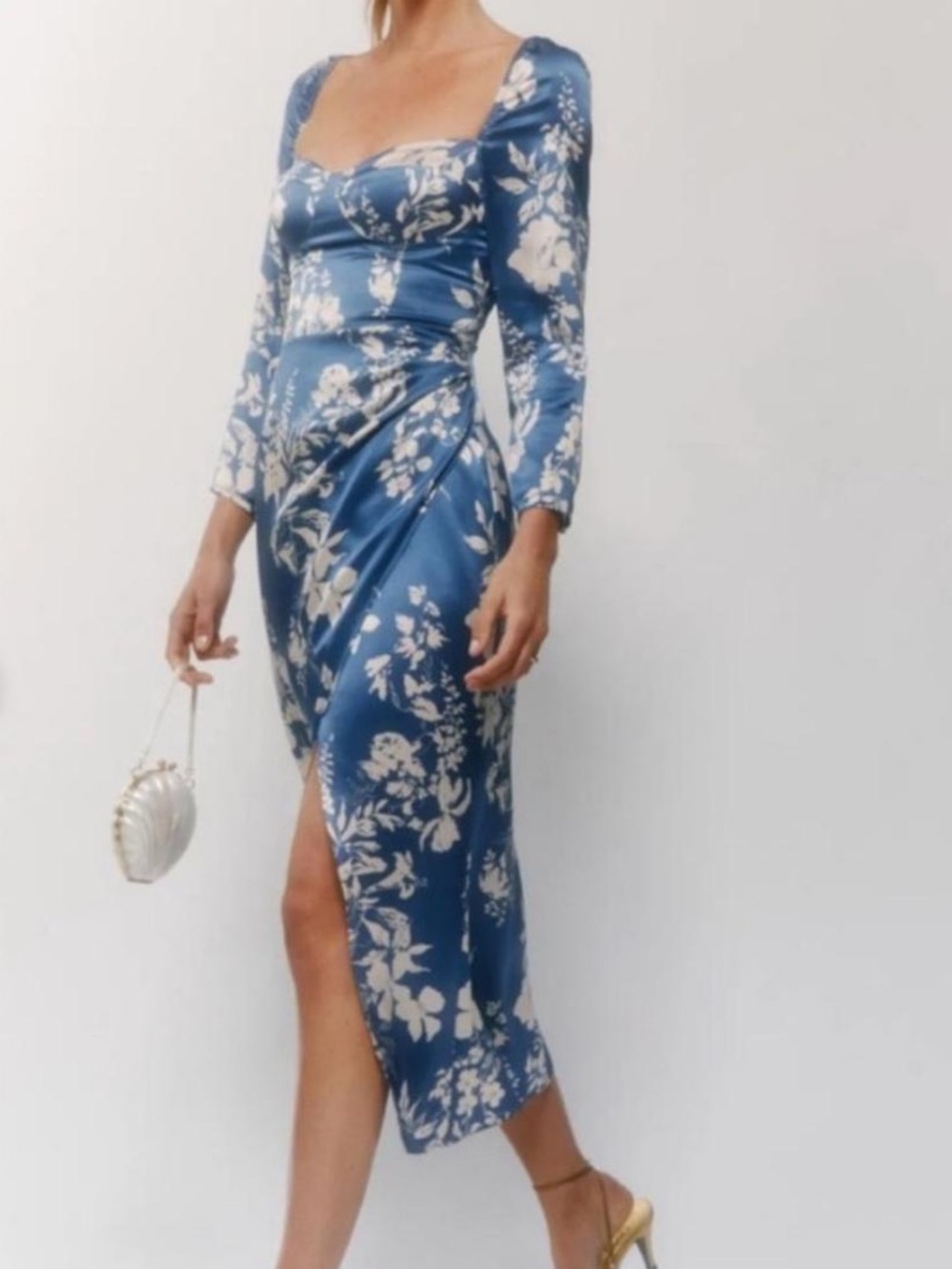 Reformation Gloriana Silk Midi Dress